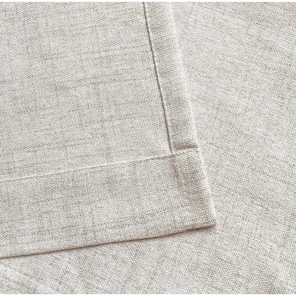 2 Pack Faux Linen Valance for Windows Kitchen LivingRoom Valances 54x15” Natural